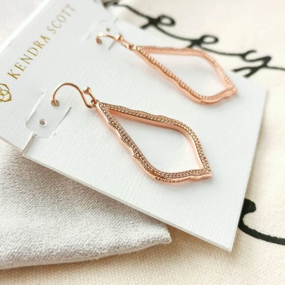 Kendra Scott Drop Earrings - Sophia - Rose Gold - Picture 2 of 3